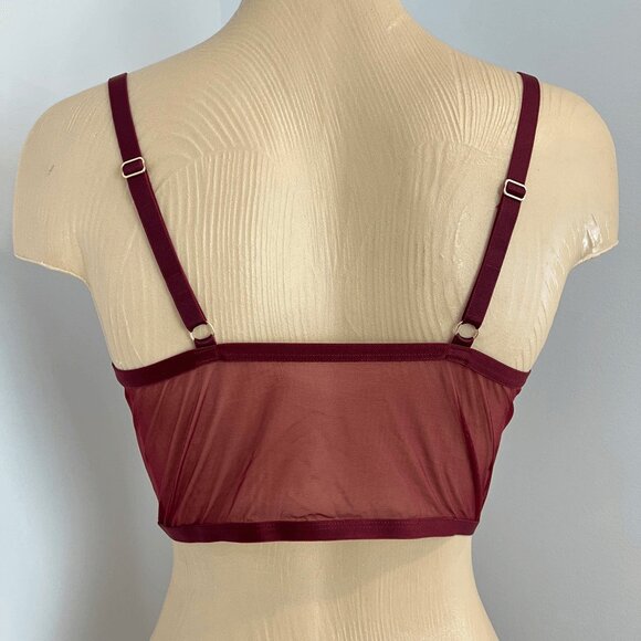 Brand New La Senza Women's Large Burgendy Merlot Purple Laced Corset Top Bra - Picture 13 of 16